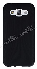 Eiroo Air Spring Samsung Galaxy E5 izgili Siyah Silikon Klf