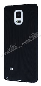 Eiroo Air Spring Samsung N9100 Galaxy Note 4 izgili Siyah Silikon Klf