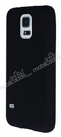 Eiroo Air Spring Samsung i9600 Galaxy S5 izgili Siyah Silikon Klf