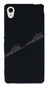 Eiroo Air Spring Sony Xperia M4 Aqua izgili Siyah Silikon Klf