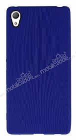 Eiroo Air Spring Sony Xperia Z3 Plus izgili Mavi Silikon Klf