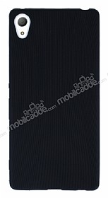 Eiroo Air Spring Sony Xperia Z3 Plus izgili Siyah Silikon Klf