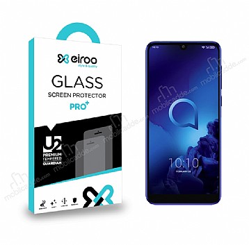 Eiroo Alcatel 3 2019 Tempered Glass Cam Ekran Koruyucu