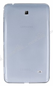 Samsung Galaxy Tab 4 7.0 Ultra nce effaf Siyah Silikon Klf
