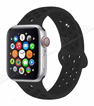 Eiroo Apple Watch / Watch 2 / Watch 3 Siyah Spor Kordon (42 mm)