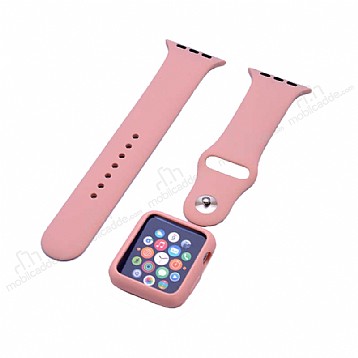Eiroo Apple Watch Spor Kordon ve Pembe Klf (38 mm)