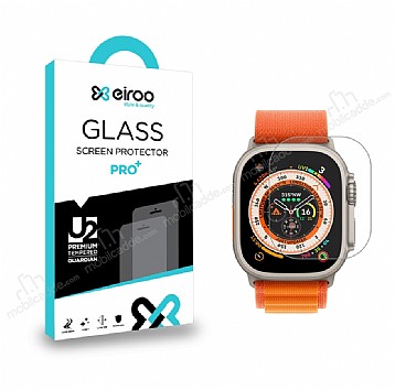 Eiroo Apple Watch Ultra Tempered Glass Cam Ekran Koruyucu (49mm)