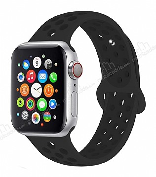 Eiroo Apple Watch / Watch 2 / Watch 3 Siyah Spor Kordon (38 mm)