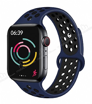 Eiroo Apple Watch 4 / Watch 5 Lacivert Spor Kordon (40 mm)