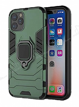 Eiroo Armor iPhone 11 Pro Max Standl Ultra Koruma Yeil Klf