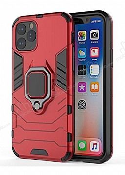 Eiroo Armor iPhone 11 Pro Max Standl Ultra Koruma Krmz Klf