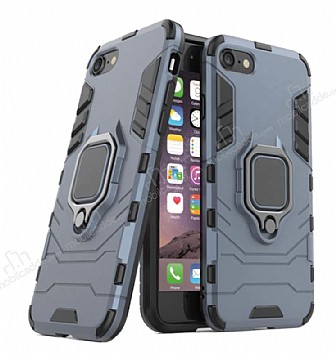 Eiroo Armor iPhone 6 / 6S Standl Ultra Koruma Dark Silver Klf