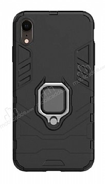 Eiroo Armor iPhone XR Standl Ultra Koruma Siyah Klf