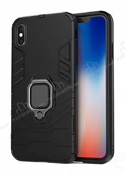 Eiroo Armor iPhone XS Max Standl Ultra Koruma Siyah Klf