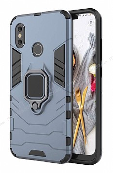 Eiroo Armor Xiaomi Mi 8 Standl Ultra Koruma Lacivert Klf