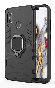 Eiroo Armor Xiaomi Mi 8 Standl Ultra Koruma Siyah Klf