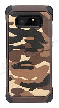 Eiroo Army Samsung Galaxy Note 8 Ultra Koruma Kahverengi Klf