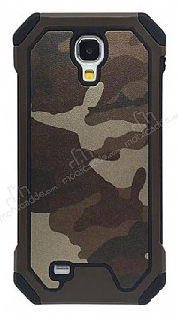 Eiroo Army Samsung Galaxy S4 Ultra Koruma Kahverengi Klf