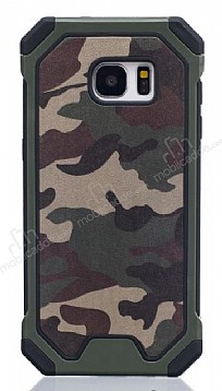 Eiroo Army Samsung Galaxy S6 Edge Ultra Koruma Yeil Klf