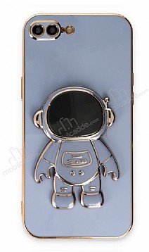 Eiroo Astronot iPhone 7 Plus / 8 Plus Standl Mavi Silikon Klf