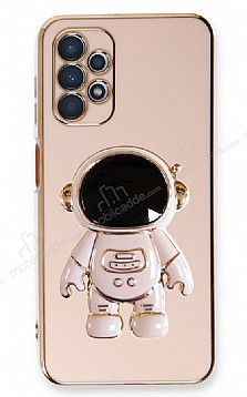 Eiroo Astronot Samsung Galaxy A13 Standl Pembe Silikon Klf
