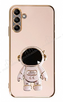 Eiroo Astronot Samsung Galaxy A04s Standl Pembe Silikon Klf