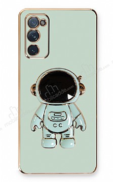 Eiroo Astronot Samsung Galaxy S20 FE Standl Yeil Silikon Klf