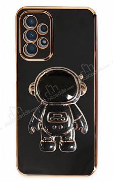 Eiroo Astronot Samsung Galaxy A23 Standl Siyah Silikon Klf