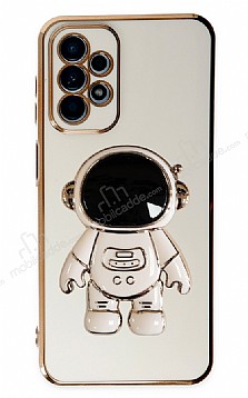 Eiroo Astronot Samsung Galaxy A23 Standl Beyaz Silikon Klf