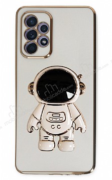 Eiroo Astronot Samsung Galaxy A32 4G Standl Beyaz Silikon Klf