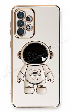 Eiroo Astronot Samsung Galaxy A33 5G Standl Beyaz Silikon Klf