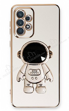 Eiroo Astronot Samsung Galaxy A53 5G Standl Beyaz Silikon Klf