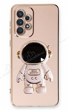 Eiroo Astronot Samsung Galaxy A53 5G Standl Pembe Silikon Klf