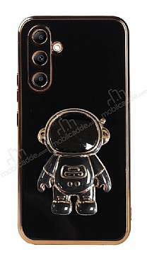 Eiroo Astronot Samsung Galaxy A54 Standl Siyah Silikon Klf