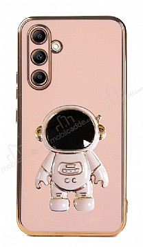 Eiroo Astronot Samsung Galaxy A54 Standl Pembe Silikon Klf