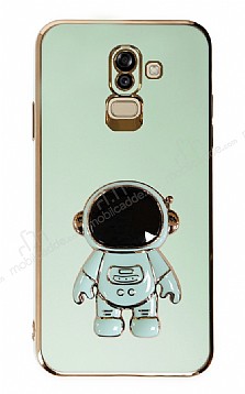 Eiroo Astronot Samsung Galaxy A6 Plus 2018 Standl Yeil Silikon Klf