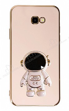 Eiroo Astronot Samsung Galaxy J4 Plus Standl Pembe Silikon Klf