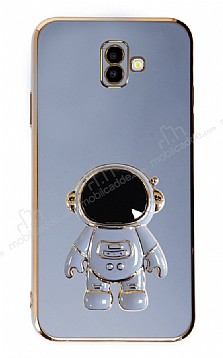 Eiroo Astronot Samsung Galaxy J6 Plus Standl Mavi Silikon Klf