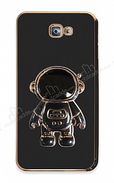 Eiroo Astronot Samsung Galaxy J7 Prime/J7 Prime 2 Standl Siyah Silikon Klf