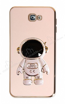 Eiroo Astronot Samsung Galaxy J7 Prime/J7 Prime 2 Standl Pembe Silikon Klf