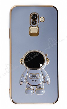 Eiroo Astronot Samsung Galaxy J8 Standl Mavi Silikon Klf