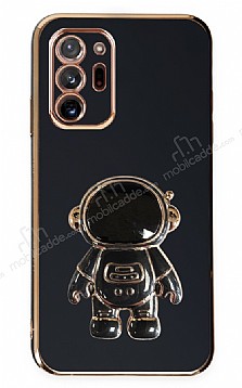 Eiroo Astronot Samsung Galaxy Note 20 Ultra Standl Siyah Silikon Klf