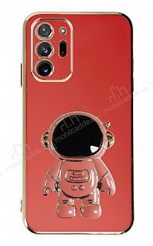 Eiroo Astronot Samsung Galaxy Note 20 Ultra Standl Krmz Silikon Klf