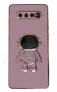 Eiroo Astronot Samsung Galaxy S10 Plus Standl Mor Silikon Klf
