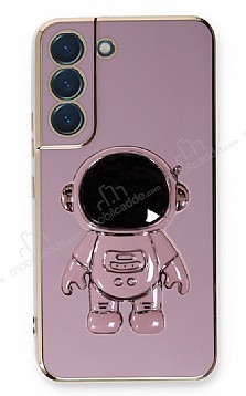 Eiroo Astronot Samsung Galaxy S21 FE 5G Standl Mor Silikon Klf