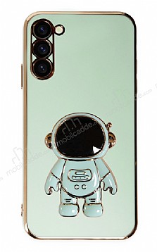 Eiroo Astronot Samsung Galaxy S23 Standl Yeil Silikon Klf
