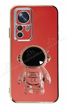 Eiroo Astronot Xiaomi 12T Standl Krmz Silikon Klf
