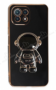 Eiroo Astronot Xiaomi Mi 11 Lite 5G Standl Siyah Silikon Klf