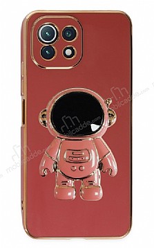 Eiroo Astronot Xiaomi Mi 11 Lite Standl Krmz Silikon Klf