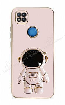 Eiroo Astronot Xiaomi Poco C3 Standl Pembe Silikon Klf
